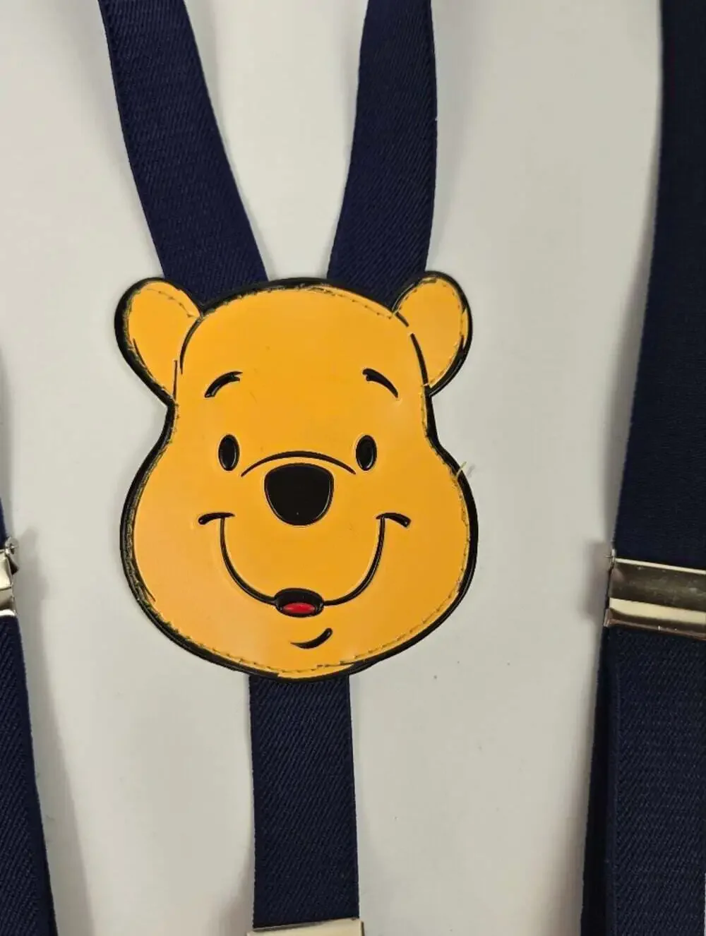 Disney Winnie the Pooh Kids Suspenders Navy Yellow Adjustable Clips
